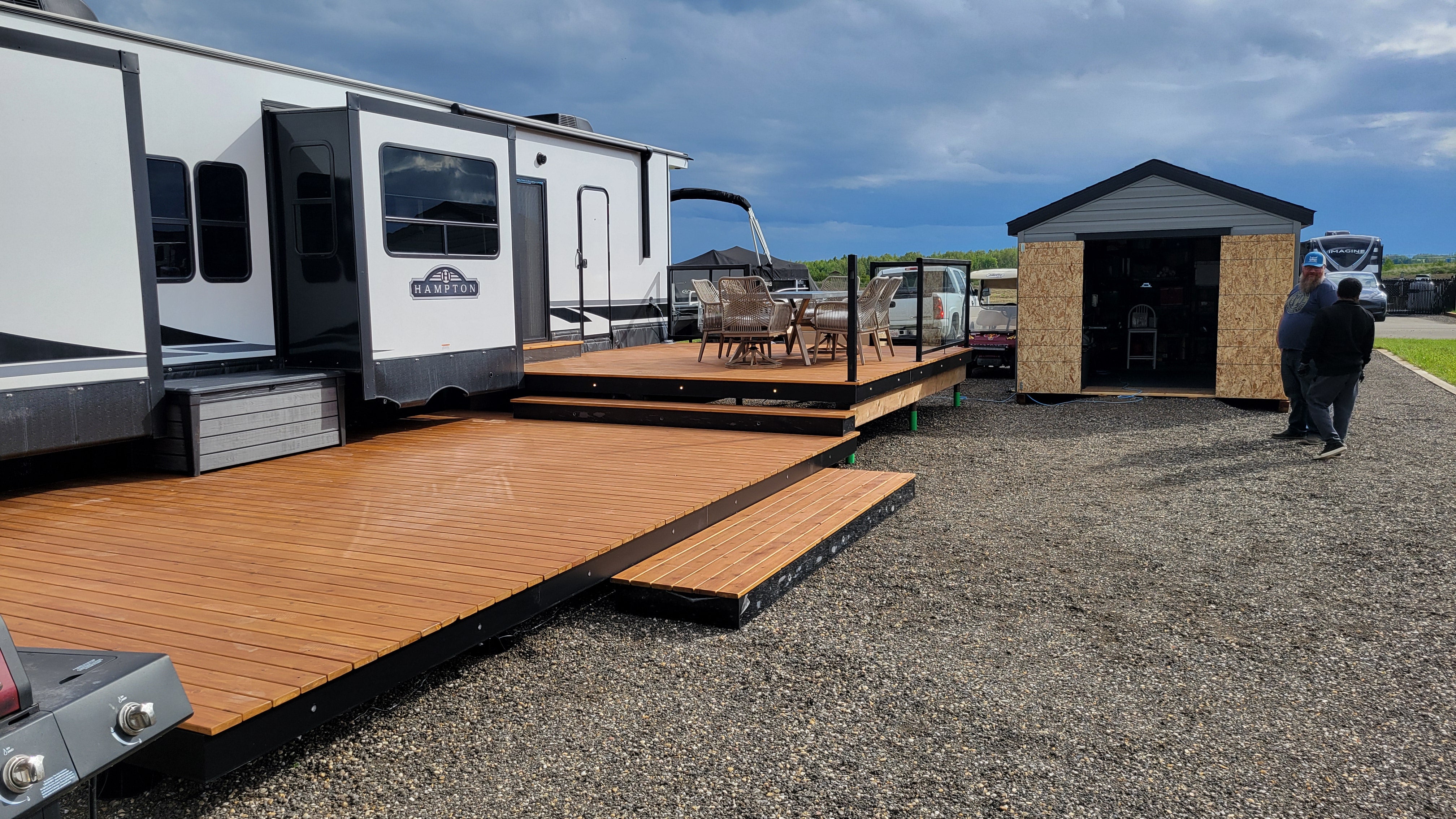 RV deck multi level